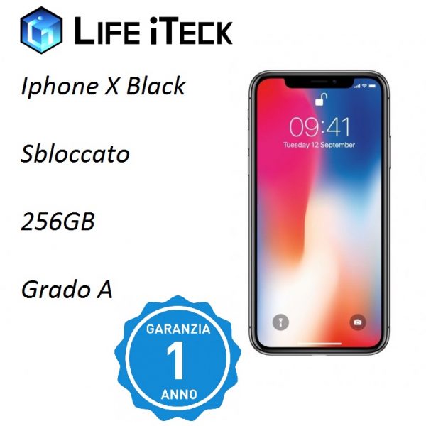 Apple iPhone-X 256Gb-Black-Grado A