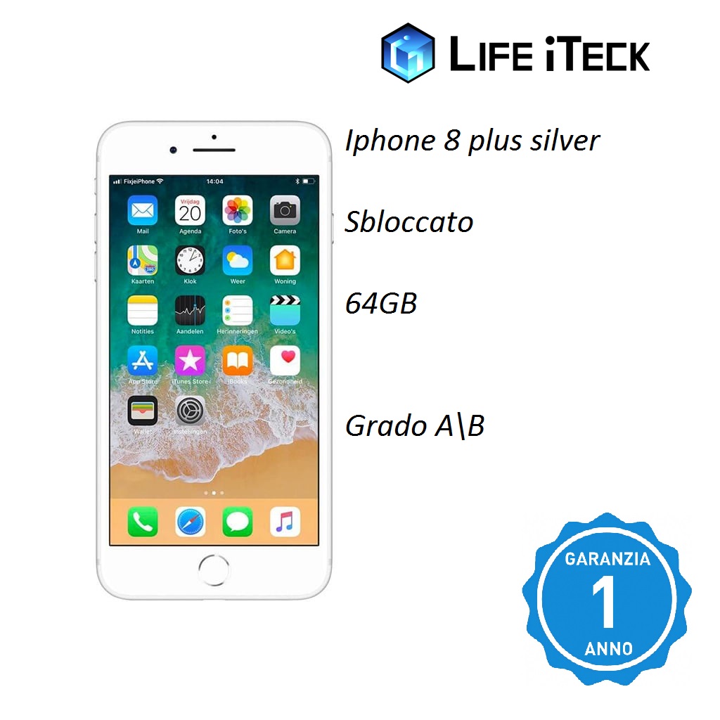 IPHONE 8-PLUS SILVER-64GB B IPHONE 8-PLUS SILVER-64GB B
