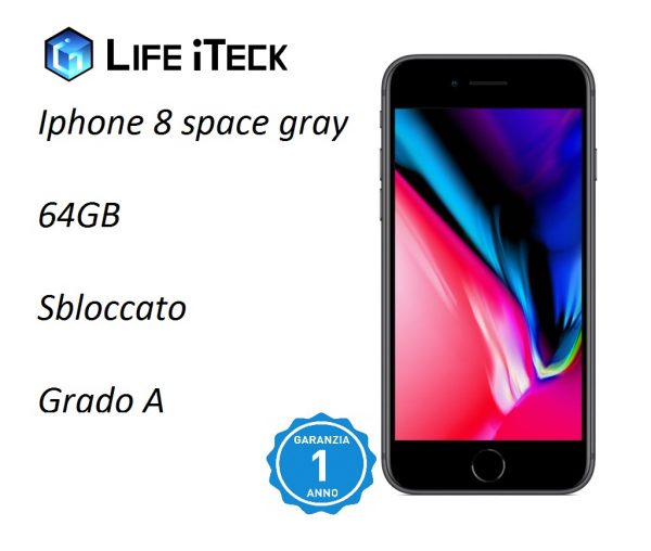 Iphone 8-64GB SpaceGray GradoA