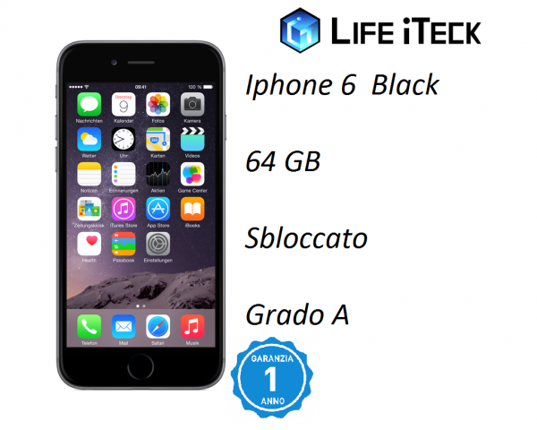 iPhone 6-64GB Black GradoA